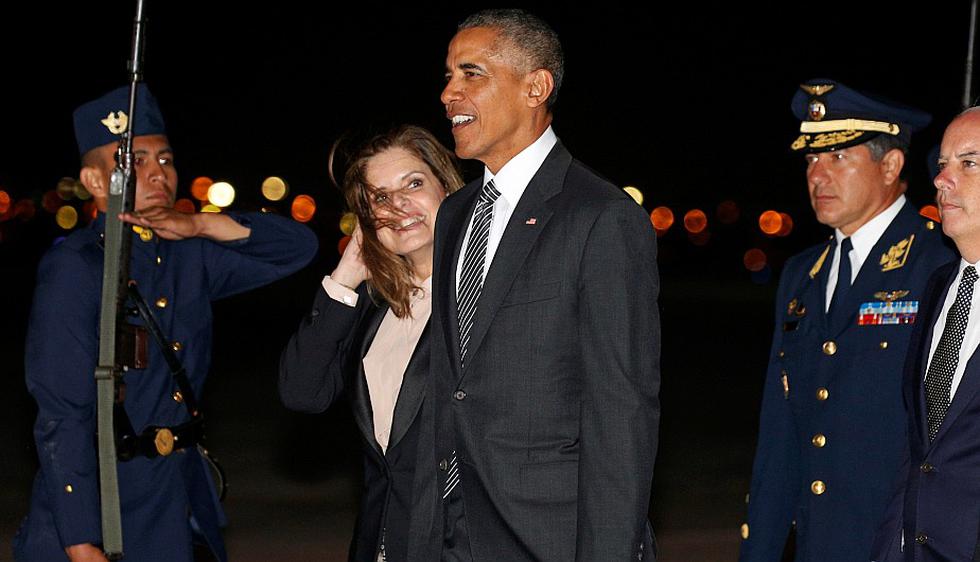 El recibimiento de Mercedes Aráoz a Barack Obama, (Reuters)