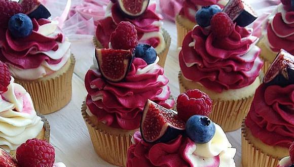 Cupcakes de frutos rojos. (Foto: Difusión)