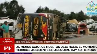 Ascienden a 16 los fallecidos tras choque de bus interprovincial Cruz del Sur [VIDEO]