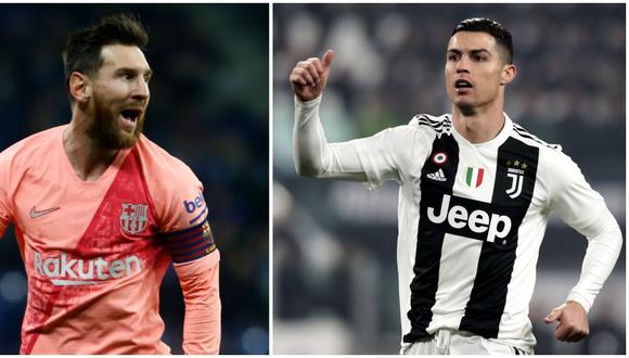 Los números de Cristiano Ronaldo y Lionel Messi en el 2018. (Foto: AFP)