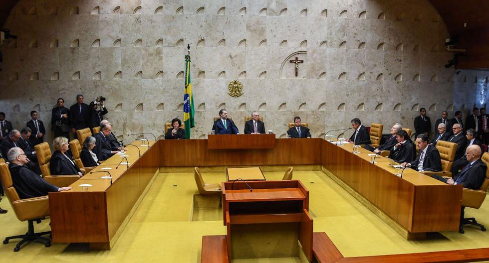 Imagen referencial. Vista general de la sesión solemne en el pleno de la Corte Suprema, en Brasilia, el 4 de octubre de 2018. (EVARISTO SA / AFP).