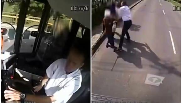El chofer Károly Zsolt Kis conducía un bus de transporte público en la ciudad de Miskolc, en Hungría, cuando vio cómo en la calle estaban atacando a una anciana. (Foto: Twitter/El Queretano Digital)