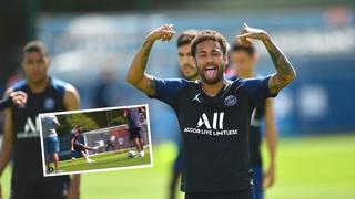 Neymar muestra increíble puntería antes de viajar a Portugal por Champions League | VIDEO