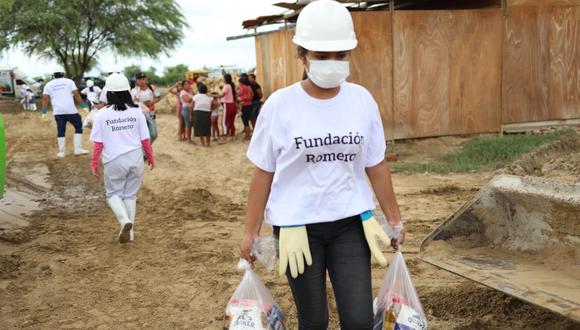 Miles de familias afectadas por las lluvias en Piura y La Libertad reciben ayuda de la Fundación Romero.