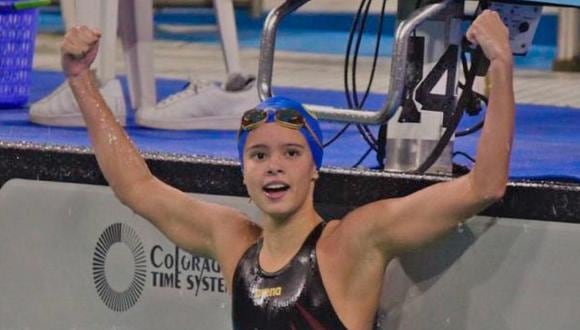 Alexia Sotomayor ganó medalla de oro en 100 metros espalda. (Foto: FB Alexia Sotomayor)