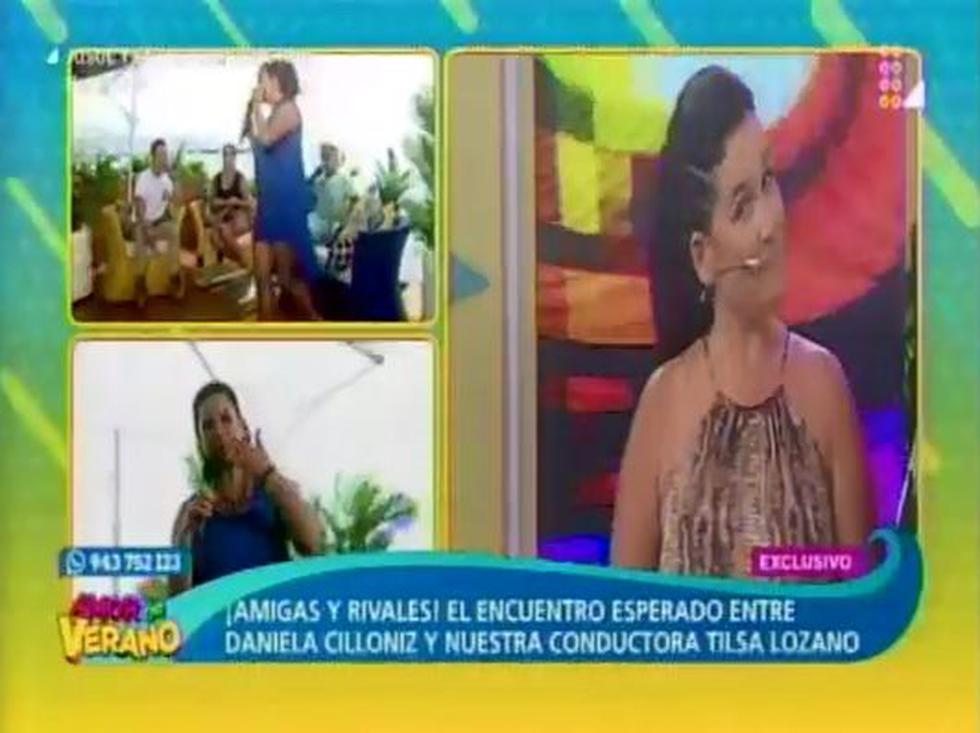 Daniela Cilloniz y Tilsa Lozano se enfrentan en televisión en vivo.