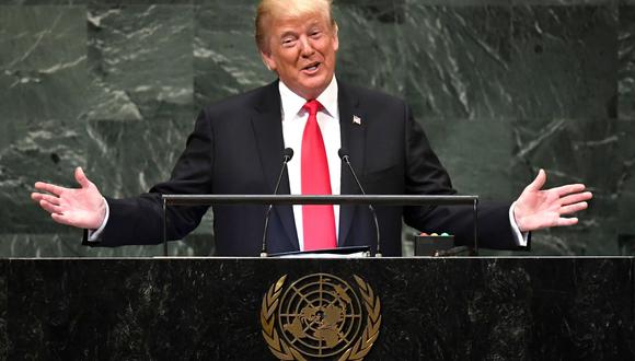 Donald Trump, negó hoy que las carcajadas que se escucharon en la Asamblea General de la ONU. | Foto: EFE