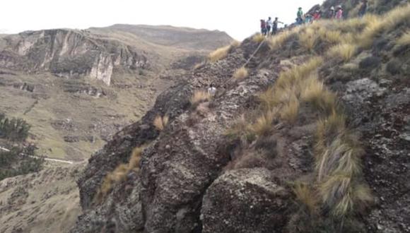 Ocurrió en el sector Huallayoc Machay de la comunidad de Herhuacca, ubicada en el distrito de Llusco, provincia de Chubivilcas en Cusco.(Foto: Andina)