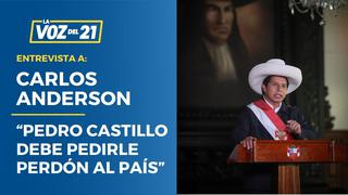 Carlos Anderson: “Pedro Castillo debe pedirle perdón al país”