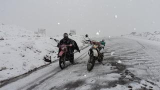 Junín: Carretera Central quedó bloqueda por nevada