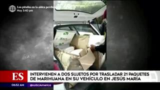 Jesús María: dos sujetos son detenidos con 21 paquetes de cocaína en su auto
