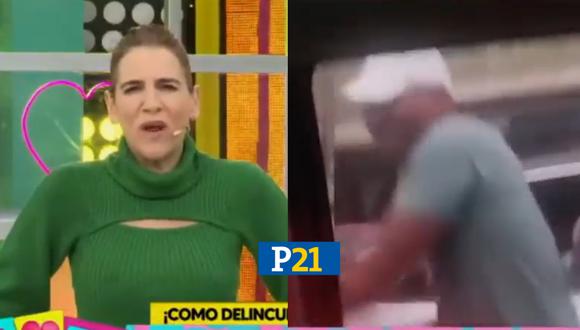 La conductora de 'Amor y Fuego' se mostró indignada por ataque a su equipo periodístico. (Imagen: Willax TV)