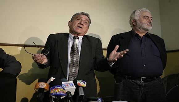 Alfredo Crespo y Manuel Fajardo, defensores del mayor criminal del Perú. (USI)