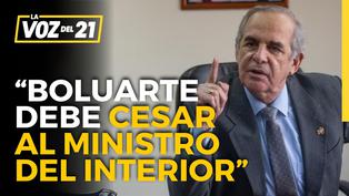 Roberto Chiabra: “Dina Boluarte debe cesar en el cargo al ministro del Interior”