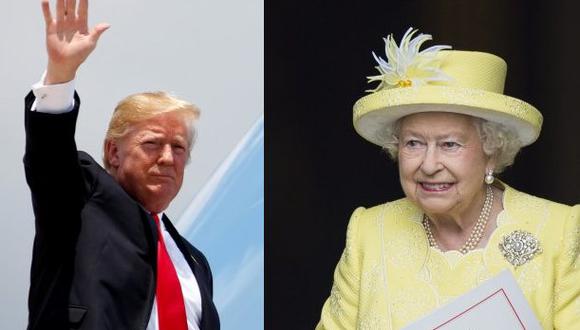 Trump tendrá un recibimiento menos lujoso que el ofrecido originalmente, pero aún se reunirá con la reina Isabel. Muchos legisladores británicos han expresado su descontento absoluto con la visita. (Foto composición: Reuters/EFE)