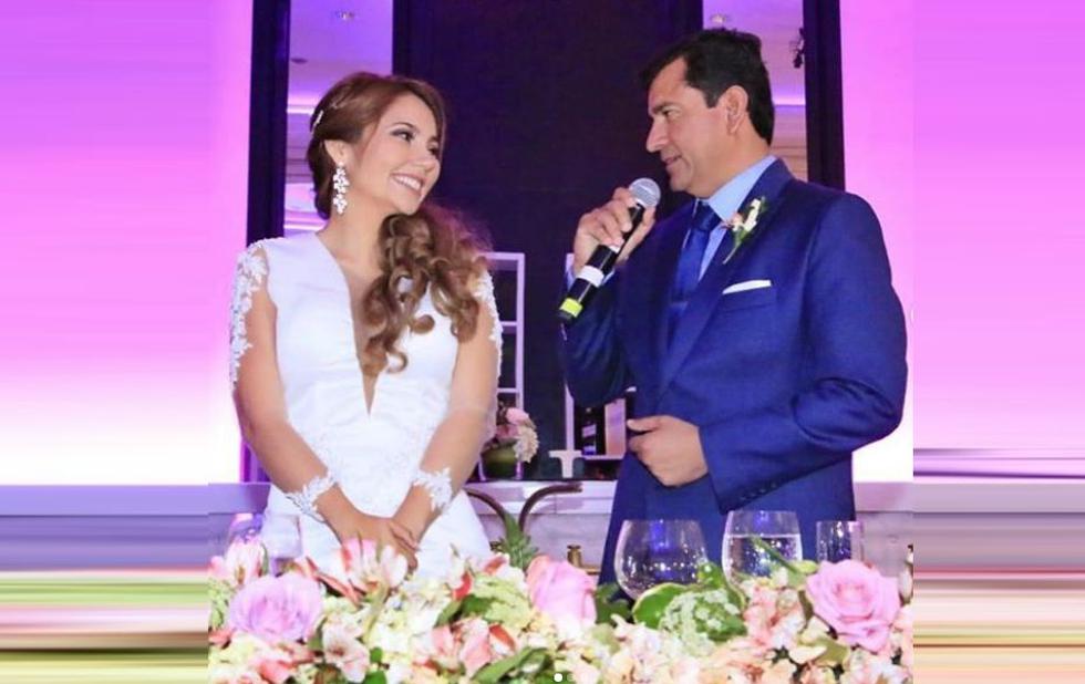 Luis López Vilela se casó por civil con ex asistente en Miraflores. (@tanarymarcelo)