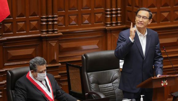 Martín Vizcarra deberá comparecer nuevamente ante el Congreso por nueva moción de vacancia en su contra. (Foto: Andrés Valle / Presidencia del Perú / AFP)