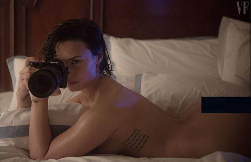 Demi Lovato posó desnuda para revista Vanity Fair. (Vanity Fair)