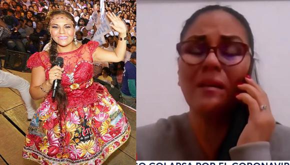 La querida cantante Dina Páucar no pudo contener el llanto por la situación de Huánuco. (GEC/ Captura Exitosa)