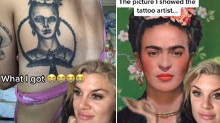 La decepción de una mujer al ver el tatuaje de Frida Kahlo que le hicieron en la espalda