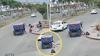 Los Olivos: Jovencita sufre robo de celular y se aferra a mototaxi para evitar robo