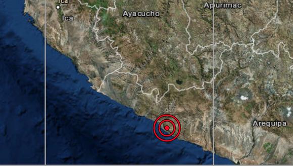 El sismo ocurrió a una profundidad de 36 km., reportó el IGP. (Captura: IGP)