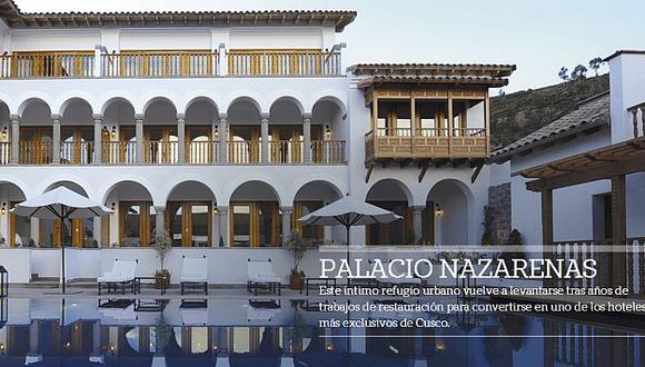 El hotel Palacio Nazarenas del Cusco de la Orient-Express ocupa el segundo lugar de toda la lista. (Difusión)