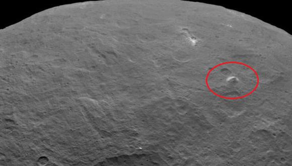 NASA descubrió \'pirámide\' misteriosa en el planeta enano Ceres. (NASA)
