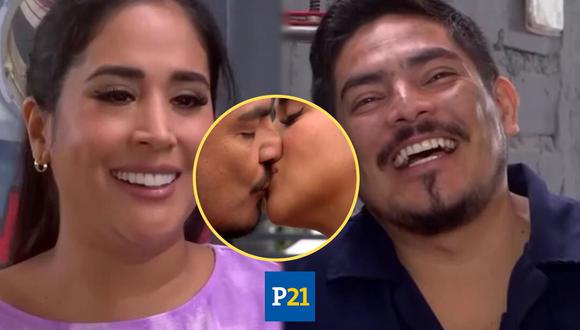 Melissa Paredes y Erick Elera tuvieron su primera escena de besos en la serie 'AFHS'. (Foto: América TV)