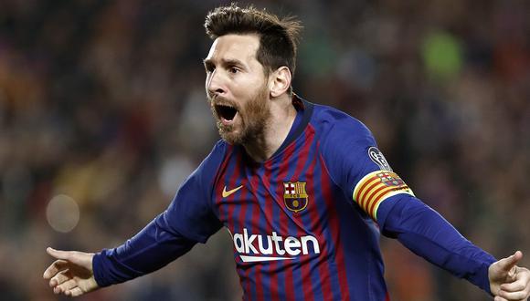 Lionel Messi alcanzó la decena de goles en la Champions League y es el goleador del torneo. (Foto: EFE)