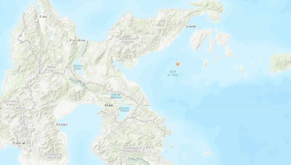 Indonesia: se registró un sismo de magnitud 6,8 en la isla de Célebes. (Fuente: USGS)