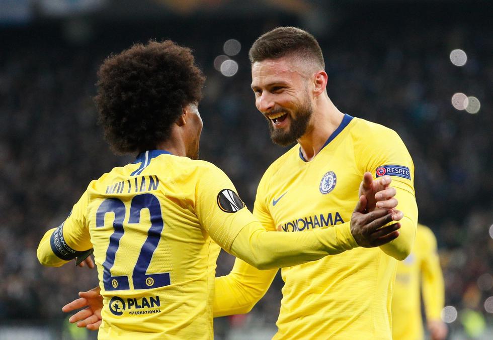 Chelsea avanzó a cuartos de la Europa League tras golear 5-0 al Dinamo Kiev. (EFE)