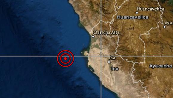 Ica: sismo de magnitud 4,0 se reportó en Pisco. (Captura de pantalla)