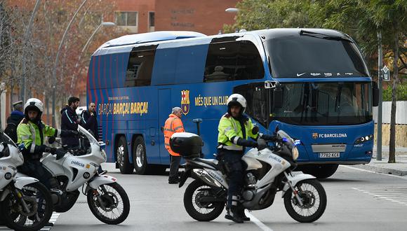 El plantel completo de Barcelona estaba en el bus cuando el chofer se perdió en el trayecto al centro de entrenamiento. (Foto: AFP)