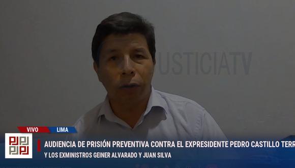 Pedro Castillo cumple prisión preventiva por perpetrar el golpe de Estado del 7 de diciembre del 2022. (Captura Justicia TV)