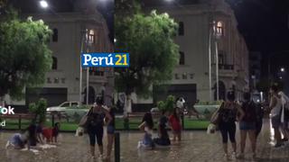 Jóvenes chiclayanos aprovechan la lluvia y arman sensual coreografía de ‘TQG’ [VIDEO]