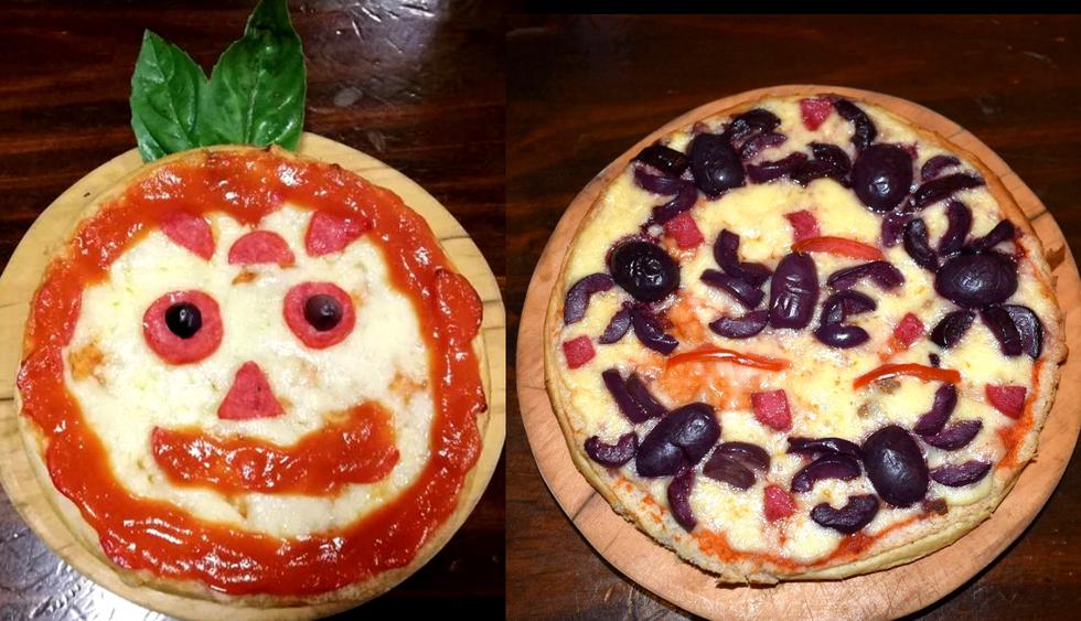 Divertidas y creativas pizzas de Halloween. (Foto: Difusión)