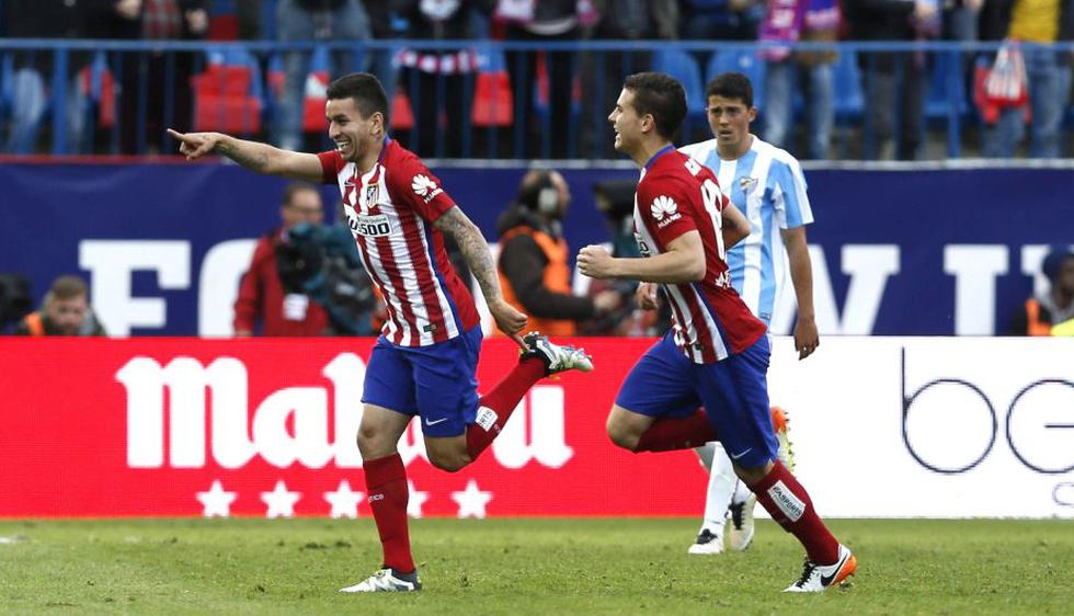 Atlético de Madrid venció 1-0 al Málaga y se mantiene como líder de la Liga española. (EFE)