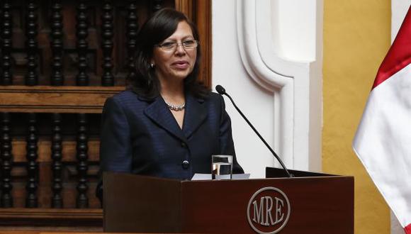 La canciller de Perú, Ana María Sánchez, aclaró que no hay ningún tema limítrofe pendiente con Chile. (Perú21)