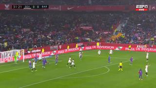 Con asistencia de Rakitic: ‘Papu’ Gómez puso el 1-0 en favor del Sevilla vs. Barcelona [VIDEO]