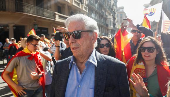 Mario Vargas Llosa ofreció discurso en contra de la independencia de Cataluña. (Reuters)