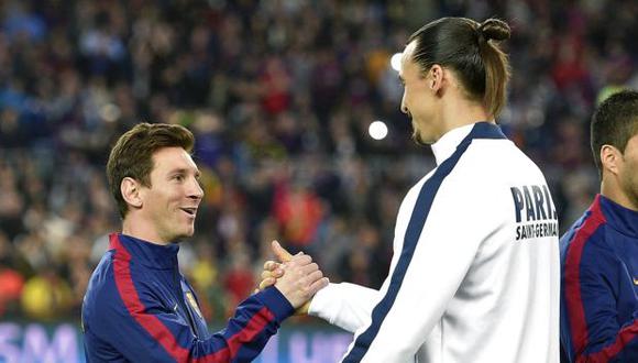 Zlatan Ibrahimovic y Lionel Messi fueron compañeros durante la temporada 2009-10. (Foto: AFP)