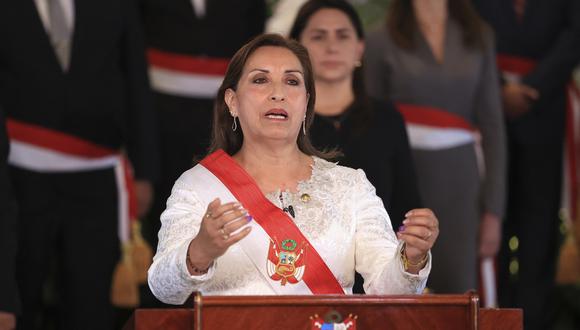 La presidenta del Perú Dina Boluarte pide que confíen en su gobierno y que no se rompa la línea del diálogo con violencia. (Presidencia)