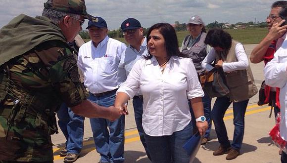 Ana Jara llegó con equipo ministerial a Ucayali. (PCM)