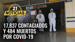 Coronavirus en Perú: 484 muertos y 17 837 contagiados por COVID-19