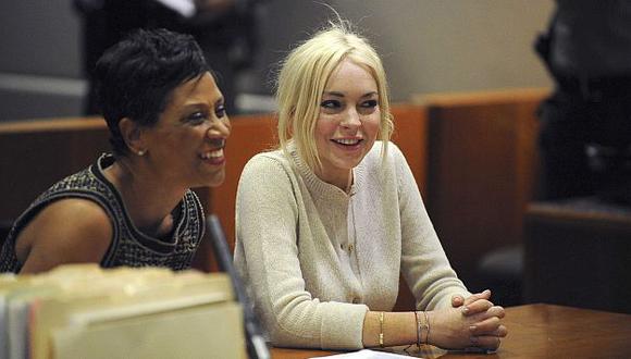 Lindsay bromeó con la jueza luego de escuchar su positivo informe. (Reuters)