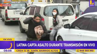 Equipo de TV capta violento asalto durante transmisión en vivo en Barrios Altos [VIDEO] 