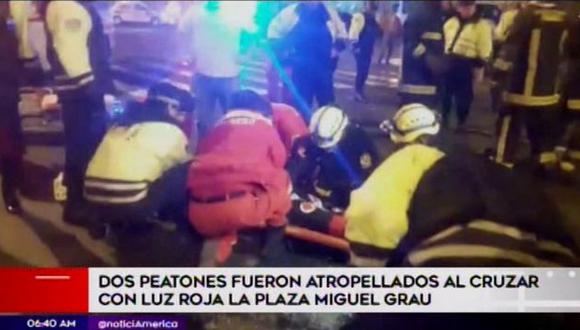 Los heridos fueron trasladados al hospital. (Foto: Captura/América Noticias)