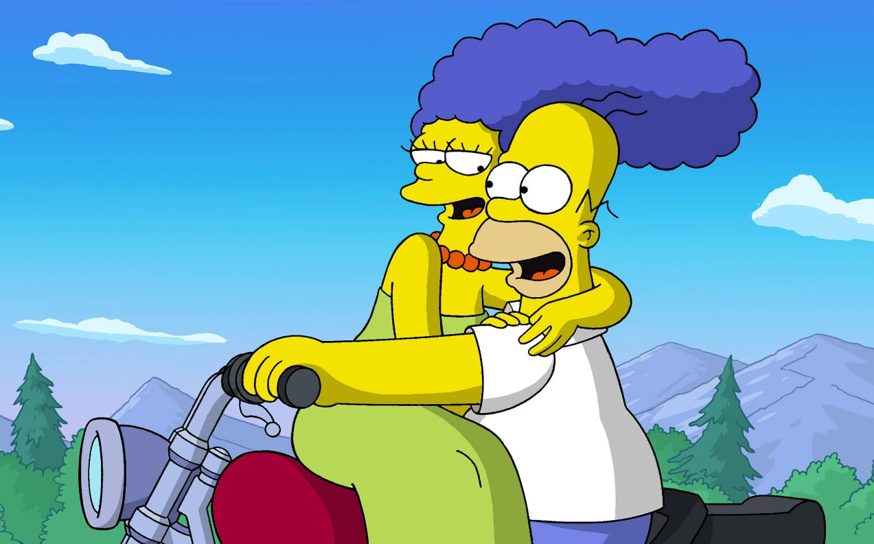 Homero y Marge Simpson.
