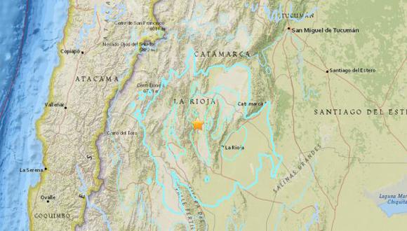 Sismo de 5,5 grados sacudió el noroeste de Argentina. (USGS)